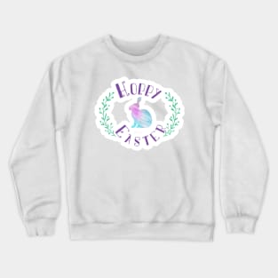 Hoppy Easter Watercolor Bunny Crewneck Sweatshirt